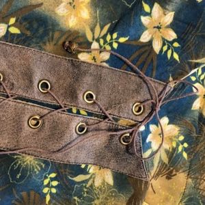 Floral dress with corset back/adjustable length